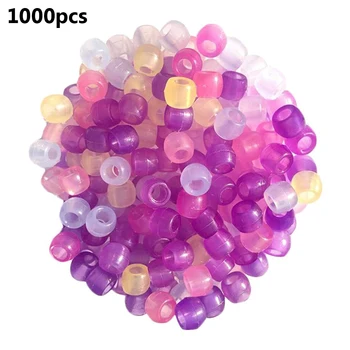 

1000pcs Reactive Craft Making Color Changing Accessories Bracelets DIY Fun Glows In The Dark UV Beads Plastic Jewelry Sensitive
