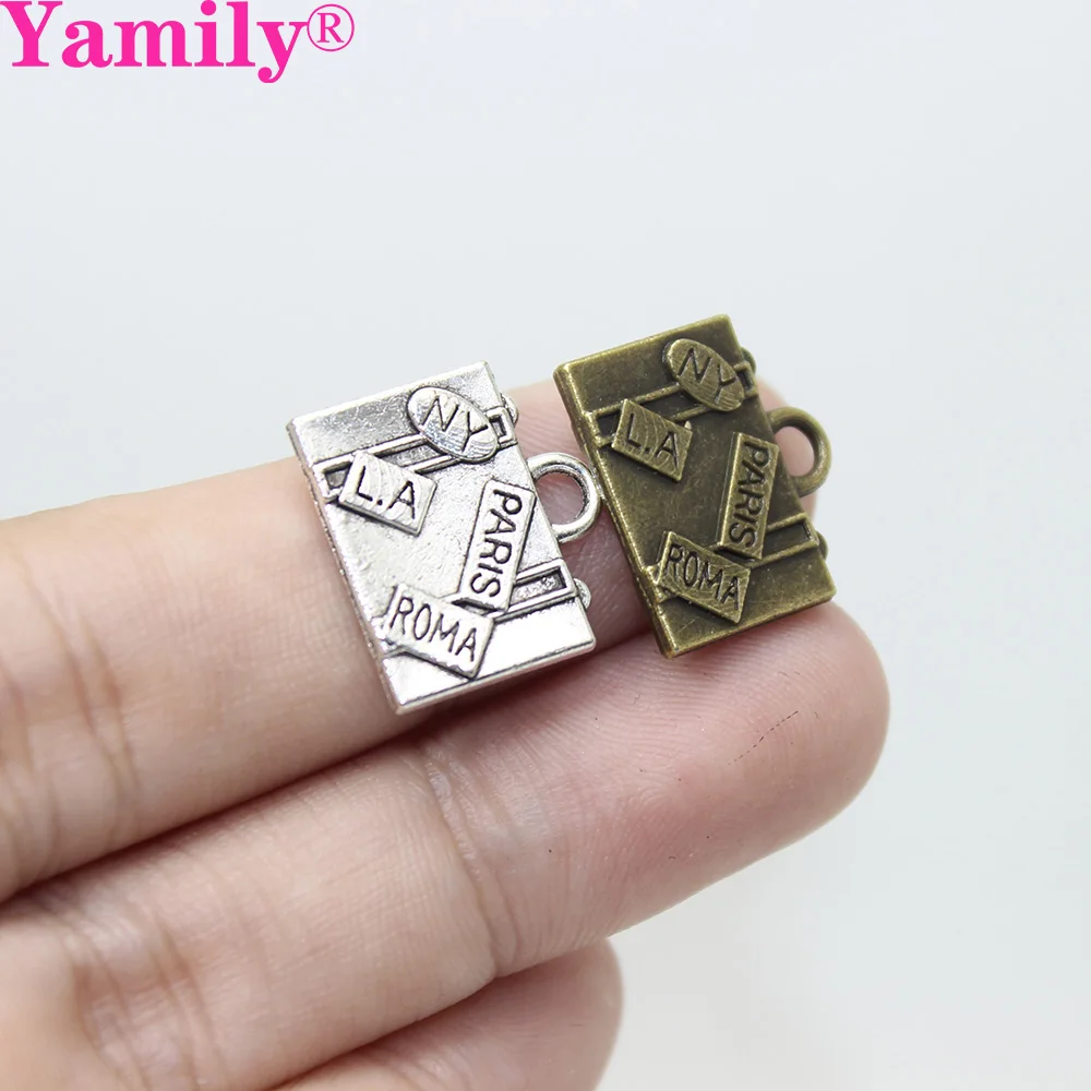 Подвески для чемодана Yamily 20 шт./16x15 мм Античные Серебристые и бронзовые подвески