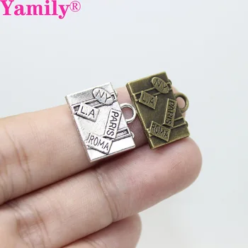 

Yamily 20pcs/ 16x15mm Suitcase Charms Antique Silver bronze Luggage Trunk Charm Pendants For DIY supplies,Jewelry accessories