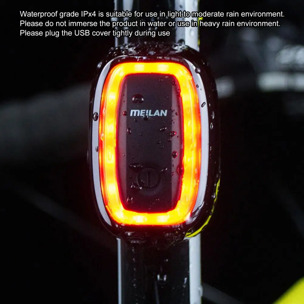 MEILANX6BicycleTaillightRearBikeLightBicycleSmartAutoStart