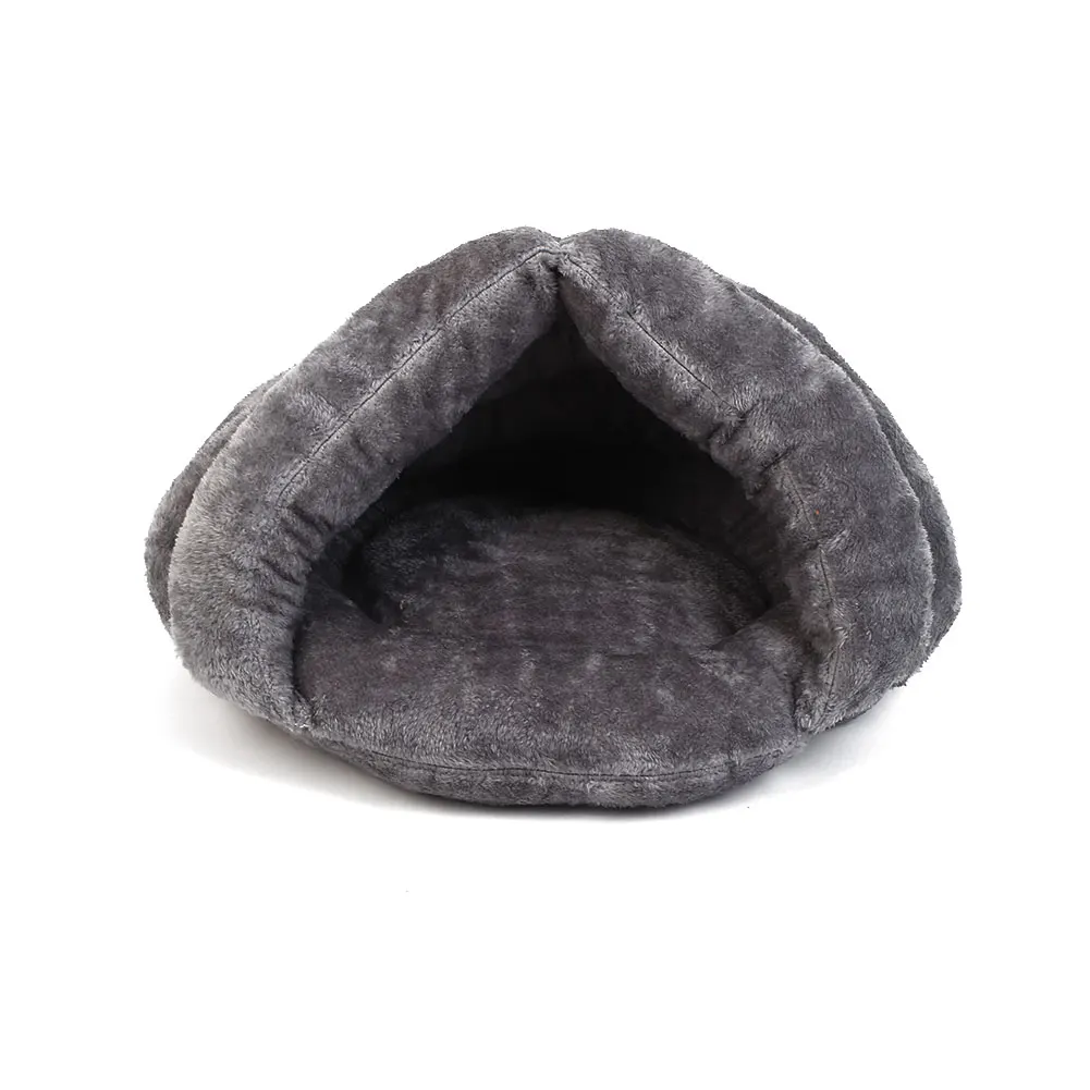 grey Pet Kitten Cat Dog Puppy Winter Warm Sleeping Mat Cave House Igloo Nest - Цвет: grey