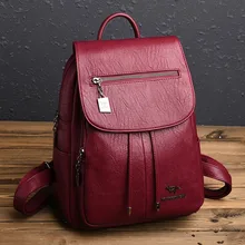 Женские кожаные рюкзаки, женская сумка через плечо, женская сумка, винтажная школьная сумка для девочек, рюкзак для путешествий