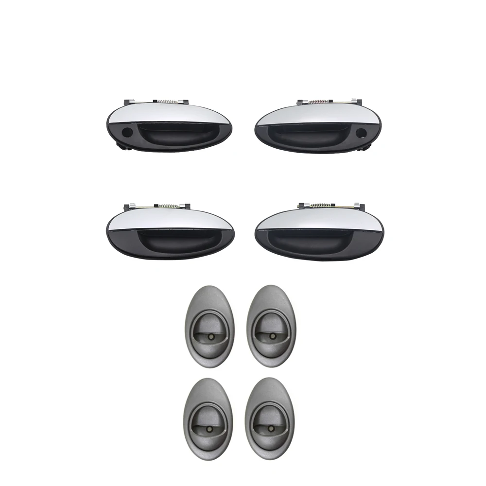 

8PCS EXTERIOR INNER DOOR HANDLE FOR DAEWOO MATIZ 1998-2005 CHROME TYPE