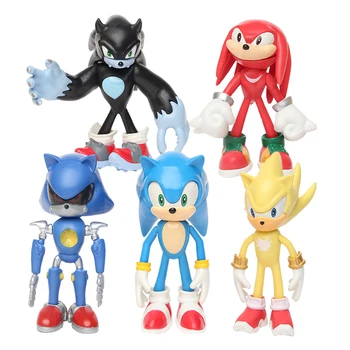 

7pcs/5Pcs/Set 12cm Sonic Figures Toy Pvc Toy Sonic The Hedgehog Shadow Tails Characters Figure Toys For Children Animals Toys