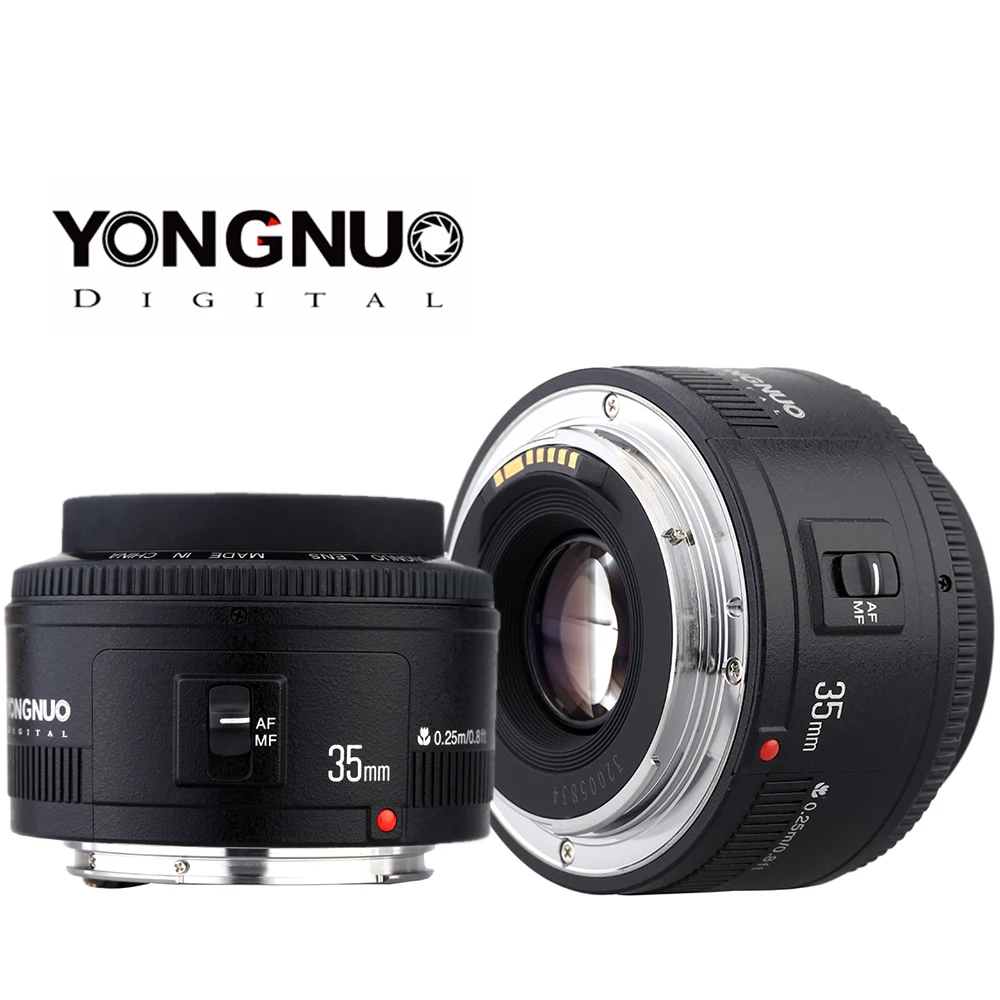 Объектив YONGNUO 35 мм YN35mm F2.0 широкоугольный фиксированный/основной Автофокус Объектив для Canon 600d 60d 5DII 5D 500D 400D 650D 600D 450D