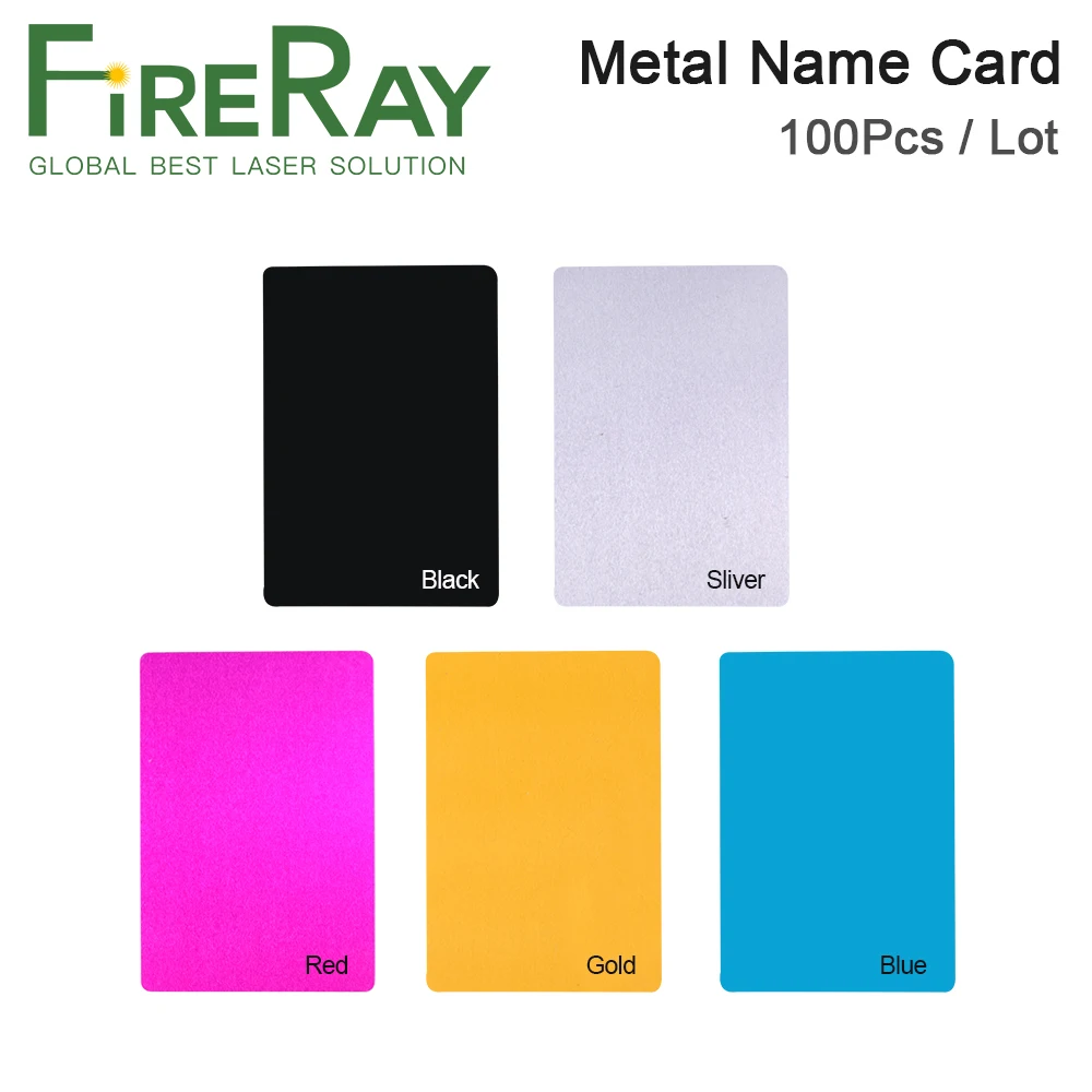 Fireray 100 шт./лот визитная карточка Многоцветный алюминиевый сплав металлический