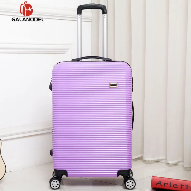 purple luggage bags Горячая 20/24/28 дюймов сумки на колёсиках Чемодан Sipnner колеса ABS+ PC бленда для объектива в Для женщин масштабных дорожных чемоданов, Для мужчин модные кабина ручной тележки коробка Чемодан - Цвет: purple luggage bags