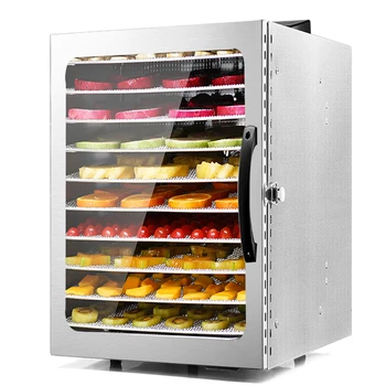 

10 Layers Dehydrator Fruit Dryer Household Touch Operation Food Fruit Machine Commercial Vegetable Pet Meat Food Dryer 220V
