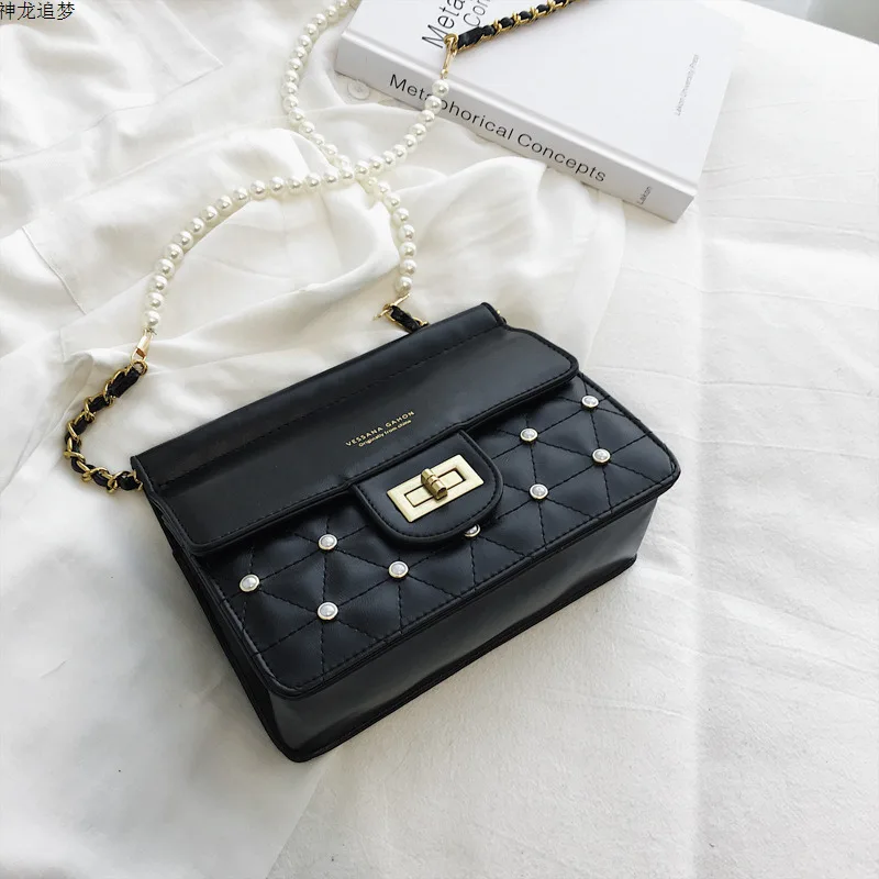 

Female Crossbody Bags For Women 2020 High Quality Leather Luxury Handbag Designer Sac A Main Ladies Pearl Shoulder Messenger Bag