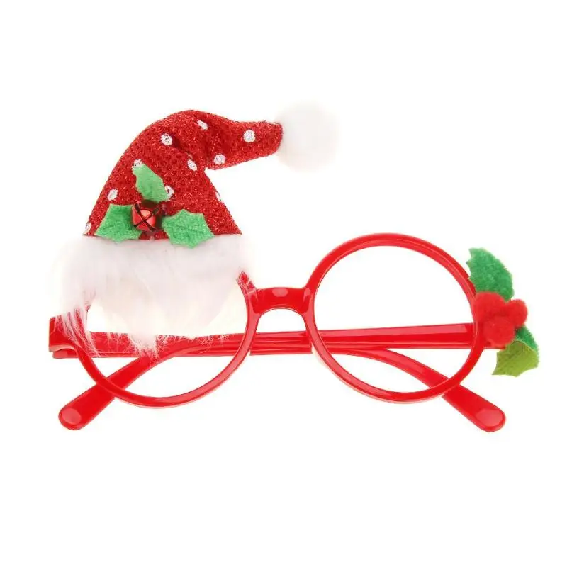 Материал для рождественской вечеринки, очки с оправой год украшения Xmas