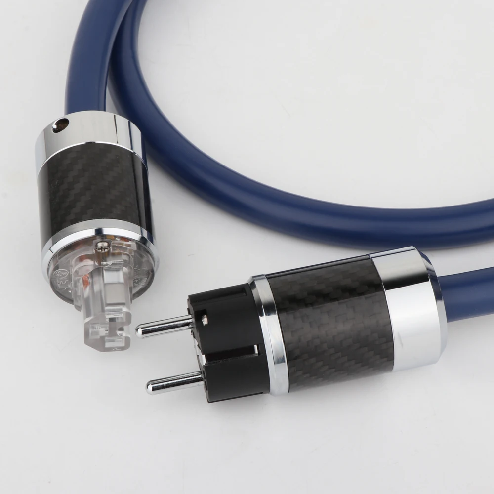 

Audio and Video Power Cable, AC Power Cable, Rhodium Plated, IEC Connector, Carbon Fiber Plug, High Quality, D517, EU