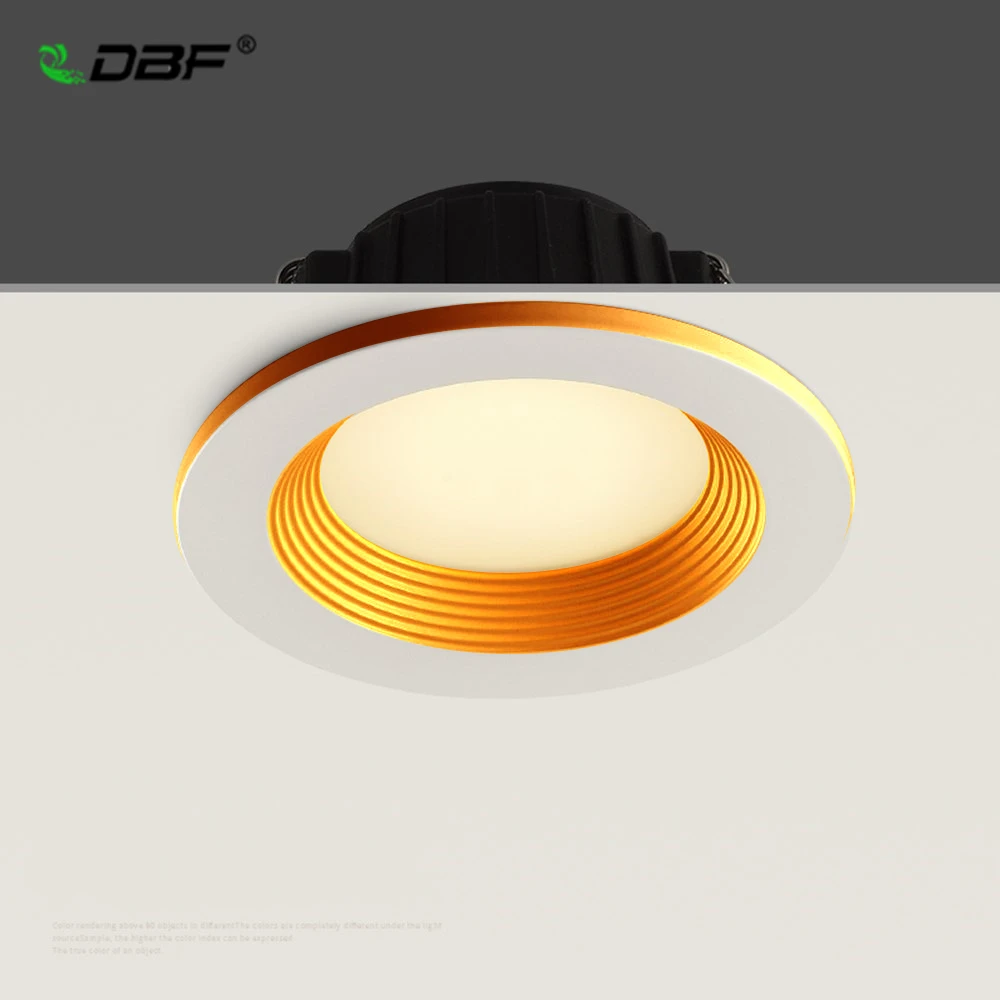 [DBF]Three Light Temperatures Changeable Ceiling Recessed LED Downlight 7W 10W 12W 15W Round LED Downlight Kitchen Home AC220V