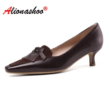 

Women Pumps Shoes Pointed Toe Soft Sheepskin Sexy Wedding Party Official Shoes Woman Bow Tie Mary Janes Large Size Womens Shoes