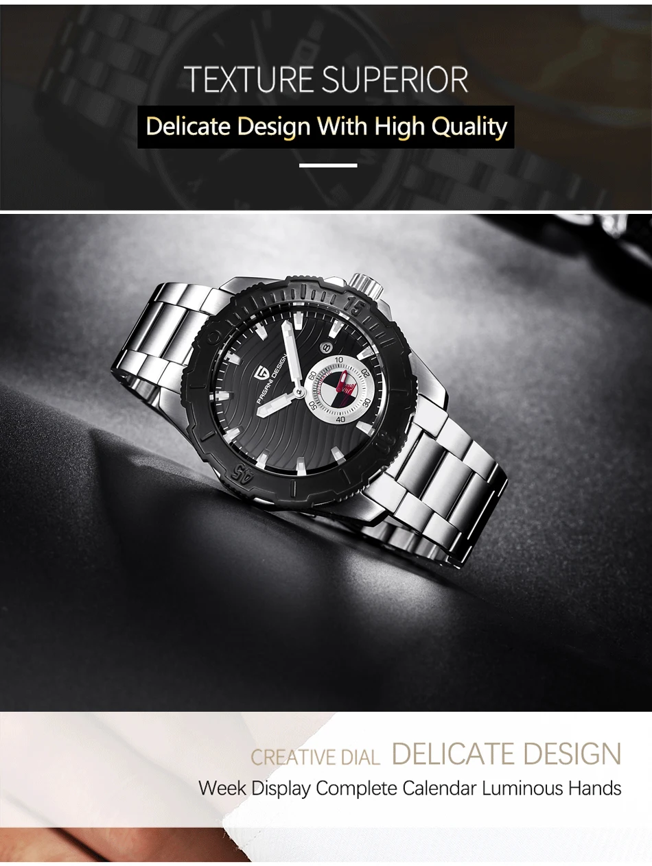 2020 Top Luxury Brand PAGANI DESIGN Fashion Mechanical Mens Watches Stainless Steel Sport Waterproof Men Wristwatch Reloj Hombre