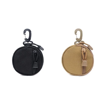 

New Waterproof Oxford Cloth Portable Storage Bag with Hanger Buckle Round Protection Bag for Outdoor Travel Camping Hiking Key C