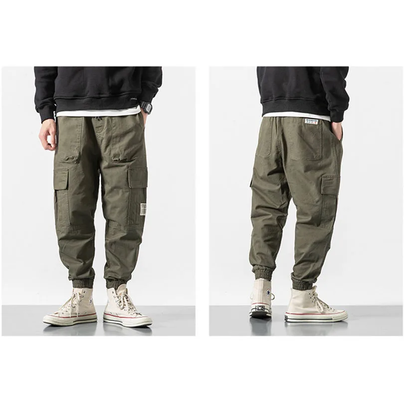 Spring Autumn Cotton Sports Trousers Men Tactical Boys Jogging Cargo Pants Male Joggers Casual Multi-pocket Men\'s Clothing 2023