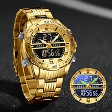 

2022 NAVIFORCE Military Mens Watches High Quality Steel Strap Luminous Wrist Watches Waterproof Digital Clock Relogio Masculino