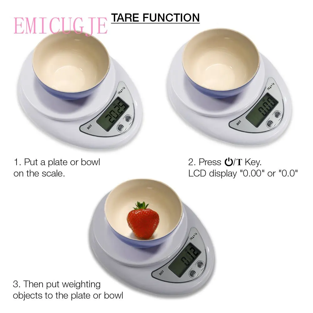

Scales Postal Food Measuring Weight Kitchen LED Fagoozon 5kg/1g 1kg/0.1g Portable Digital Scale LED Electronic