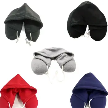 

Body Neck Pillow Solid Cotton Particle Pillow Soft Hooded U-pillow Travel Pillow