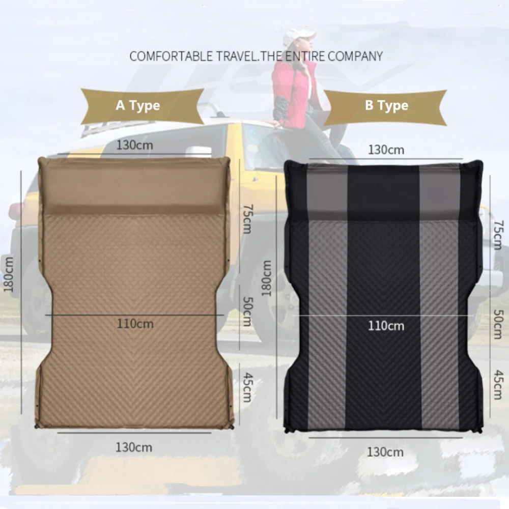 자동 자동 팽창식 매트리스 침대, SUV 자동차 트렁크 매트리스, 범용 자동차 수면 패드, 캠핑 매트, 자동 에어 쿠션