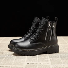 

Autumn And Winter New British Martin Boots Korean Style Single Shoes Women's Shoes Thin Flat Bottom Net Red Shoes 35-40