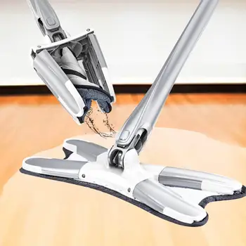 

Ru fast ship X-type Floor Mop Reusable Microfiber Pads Cloth Replace Hand-free Wash 360 Degree Flat Mop Household Cleaning Tools