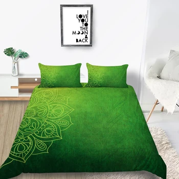 

Mandala Bedding Set King Beautiful Fahsionable Retro Green Duvet Cover 3D Queen Twin Full Single Double Unique Design Bed Set