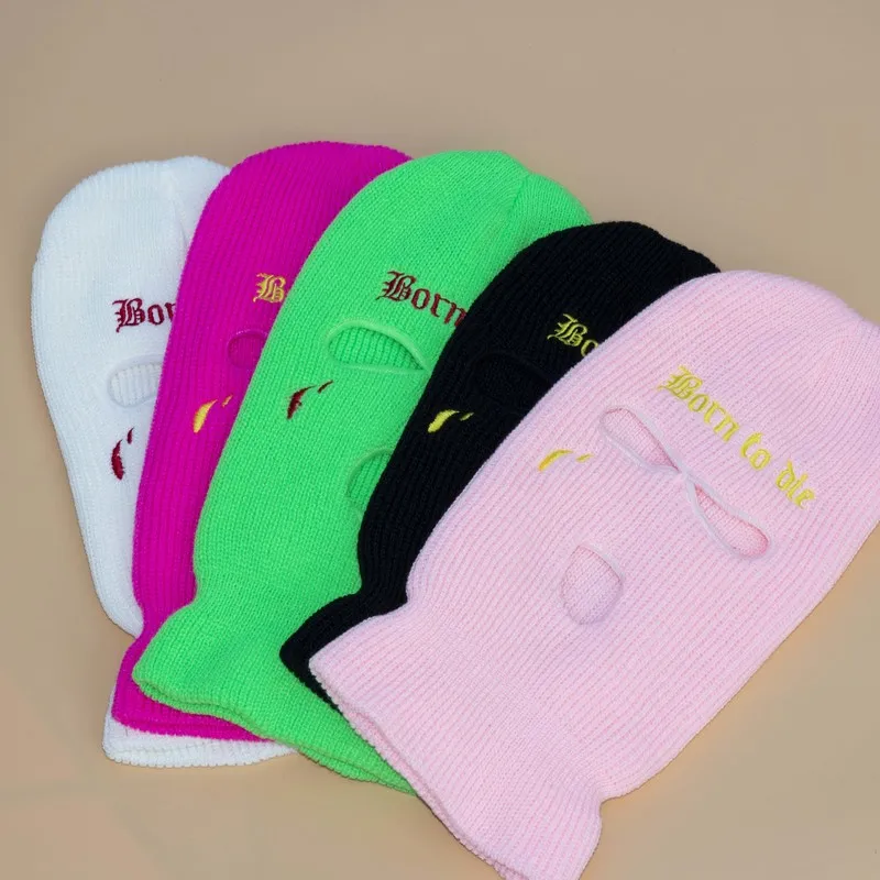 Hat Cycling-Mask Balaclava Full-Face-Mask Army Winter 3-Hole Embroidery Limited