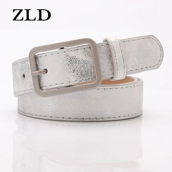 

ZLD Explosion models women's Korean version wild belt New alloy Japanese pin buckle Shiny pu face fashion belt Tide pants belt