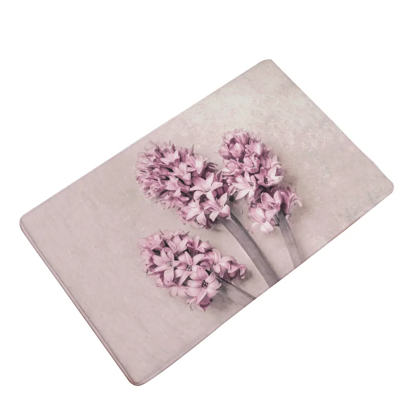 Carpet Entrance Welcome Mat Carpet Doormat Vintage Bouquet Printing Carpet Flannel Home Bathroom Kitchen Antislip Doormat - Цвет: 13