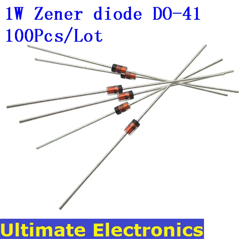 100 шт./лот 1 Вт туннельный диод DO 41 1N4728 ~ 1N4748 3 V 22В 1N4729 1N4730 1N4731 1N4732 1N4733 1N4734 1N4735 1N4744 1N4746