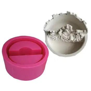 

Innovative 3D New DIY Cement Pot Making Silicone Molds Hand Made Clay Crafts Making Cement Mold Succulent Plants Concrete Plante