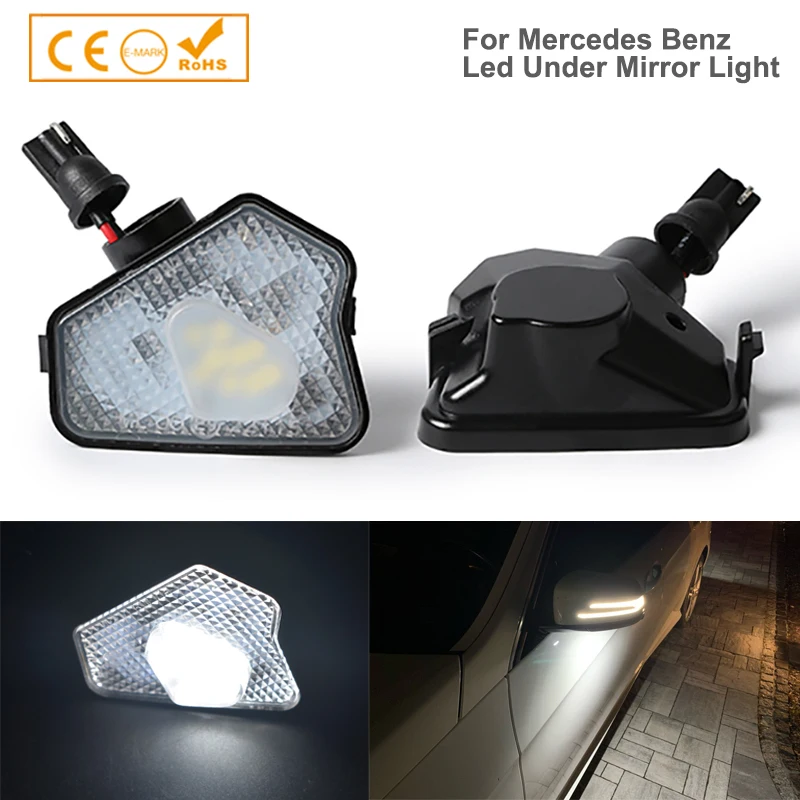 

2Pcs LED Under Side Mirror Puddle Light For Mercedes Benz W176 W242 W246 W204 C207 W212 W221 C216 W117 W156 X156 W218 W219 W209