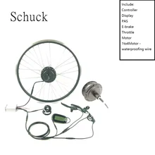 Schuck Набор для электровелосипеда, мотор на заднее колесо, 36 В, 500 Вт, водонепроницаемый комплект для электровелосипеда, бесщеточный контроллер с дисплеем KT LCD6