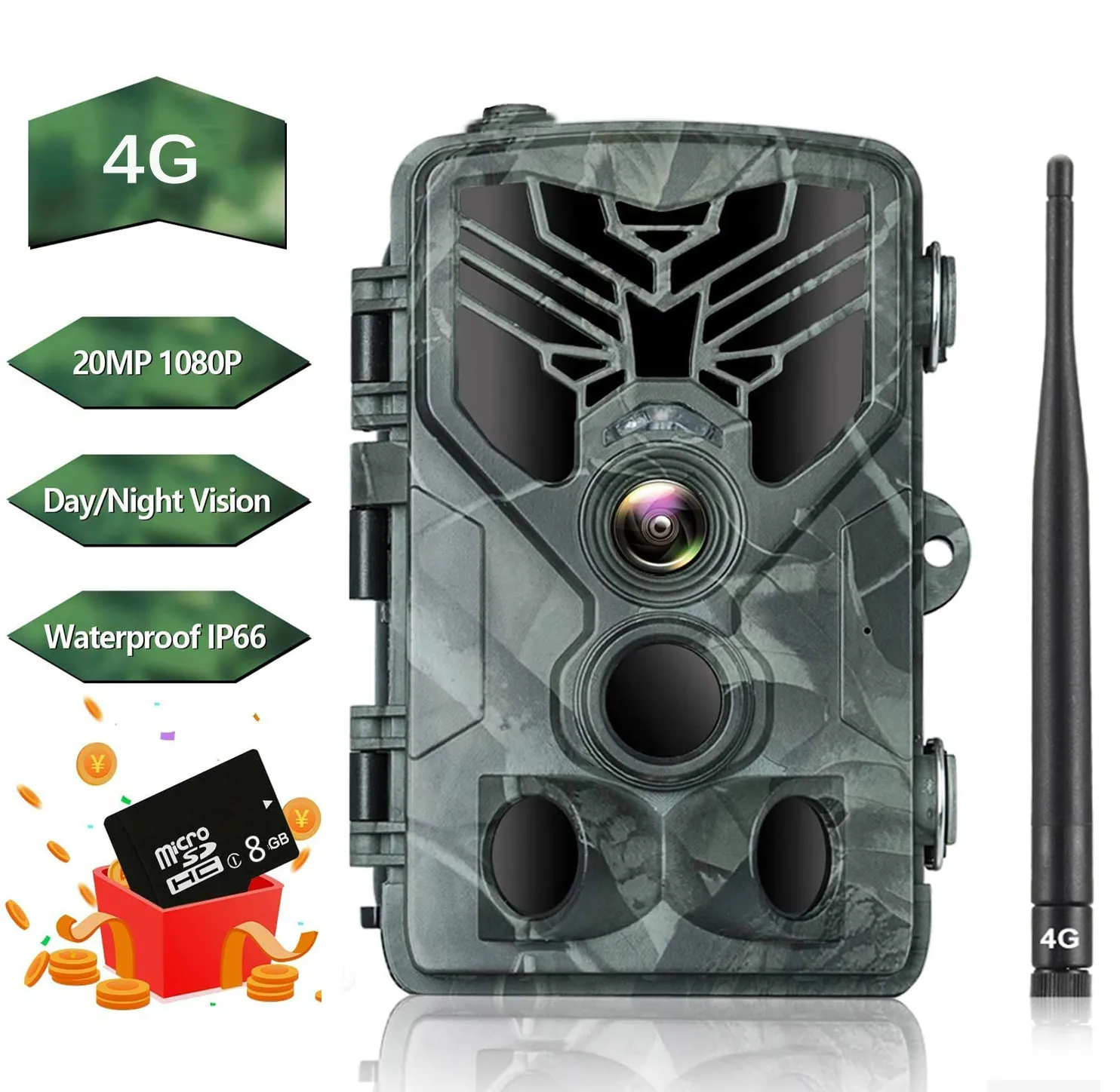 

Suntek Hunting Camera 20MP 1080P 0.3S Trigger Trail Cam Photo Trap 4G MMS SMS SMTP FTP Cellular Wireless Waterprroof HC810LTE