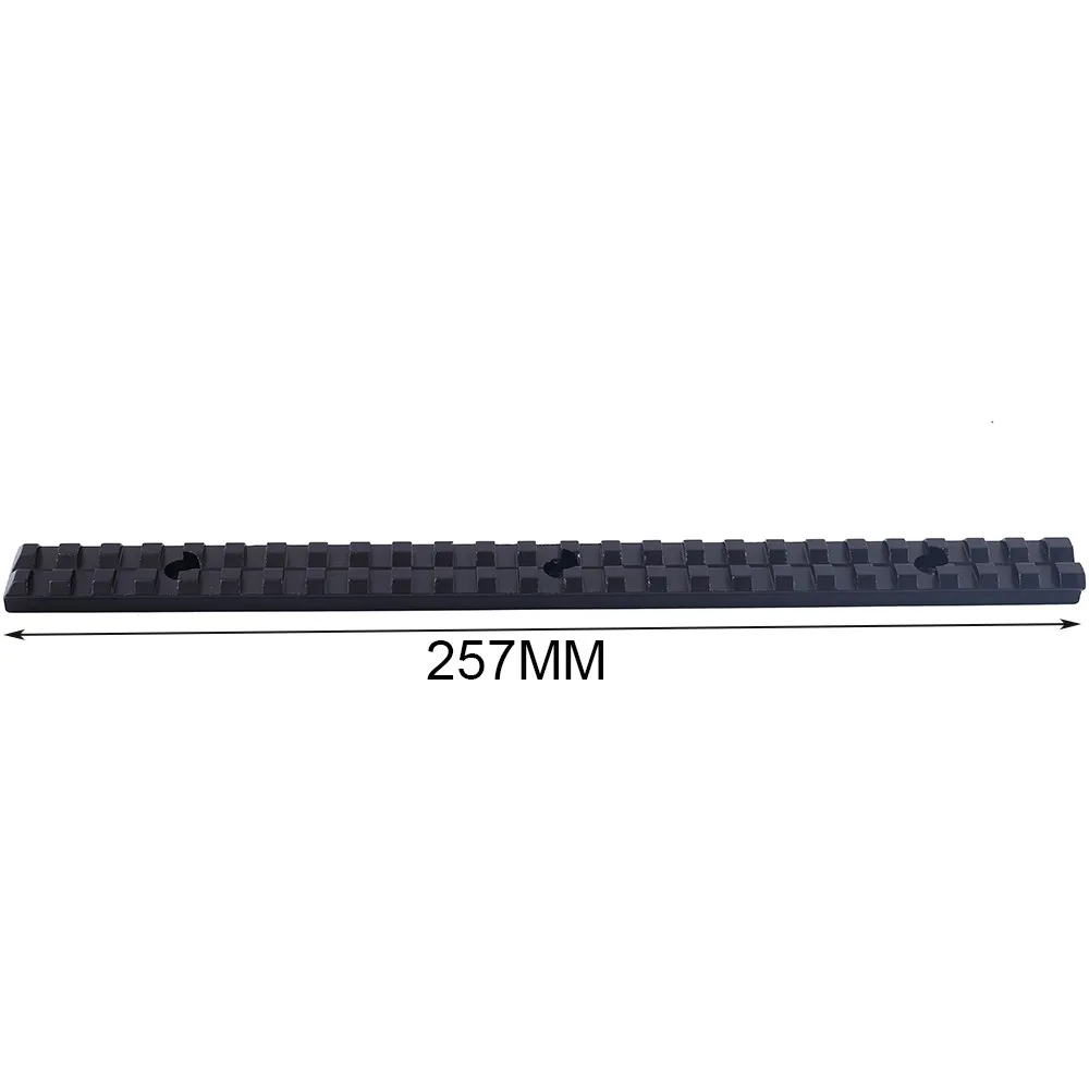 Tactical 230mm Picatinny Rail Adapter 22 Slot 3 hole Mount Base for 20mm Scope Mounting System Picatinny Accessories Hunting