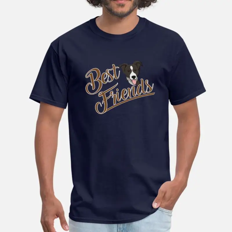 Men-Navy Blue Винтажная Футболка Border Collie для мужчин s и женщин, Классическая футболка Kawaii для мужчин размера плюс S-5xl, одежда, поп-топ - Цвет: Men-Navy Blue