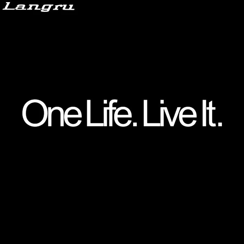 Виниловая наклейка Langru One Life Live It забавные аксессуары для автомобиля Jdm|Наклейки