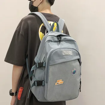 

DCIMOR New Waterproof Nylon Women Backpack Female Insert buckle Schoolbag large capacity net Backpack for men and women Mochilas