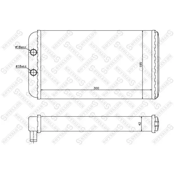 Радиатор печки Citroen Jumper 1.9-2.5TD/Tdi/2.8HDi 94-02 STELLOX