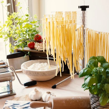 

Kitchen Stand Spaghetti Manual Hanging Easy Clean Foldable Pasta Drying Rack Rotation Accessories Noodle Holder Home Tools