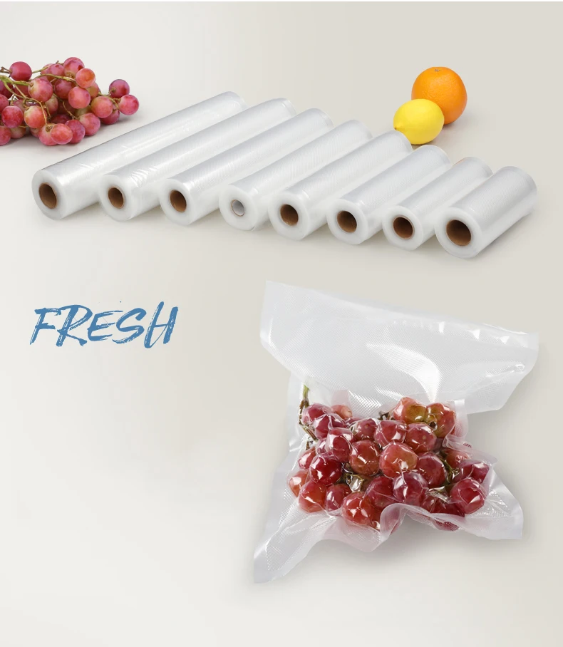 790 Vacuum Sealer Bags Roll For Food Storage Vaccum Packing Sealing Machine BPA free 5 Rolls  set PE PA