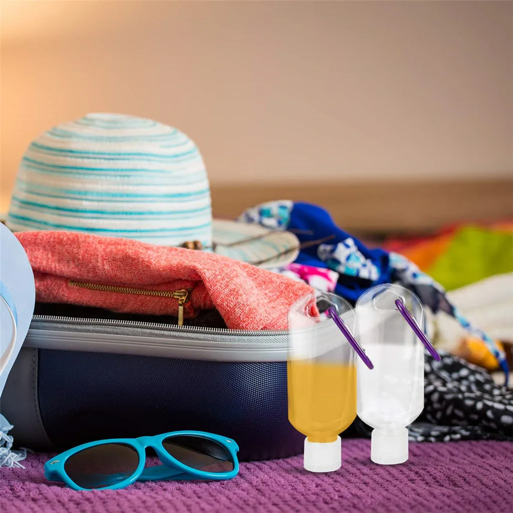 Дезинфицирующая бутылка дорожный пластиковый брелок с прозрачным окошком