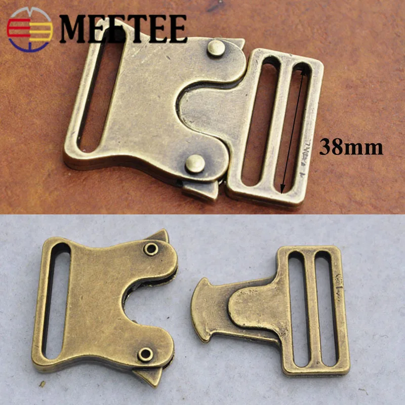 Meetee 2/5 шт ID 20/25/38 мм металлический Бронзовый быстросъемная Пряжка для собачьих ошейников рюкзак для прогулок Чемодан leatherCraft аксессуар