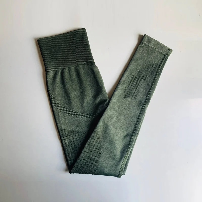 Matte Green Ретро Бесшовные штаны для йоги с высокой талией, спортивные Леггинсы для женщин, для тренировок, для спортзала, фитнеса, леггинсы, женские лосины для бега - Цвет: Matte Green