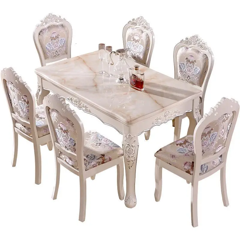 Marmol Pliante Dinning Set Piknik Masa Sandalye Escrivaninha Деревянный Европейский De Jantar Mesa Comedor Bureau Tablo обеденный стол