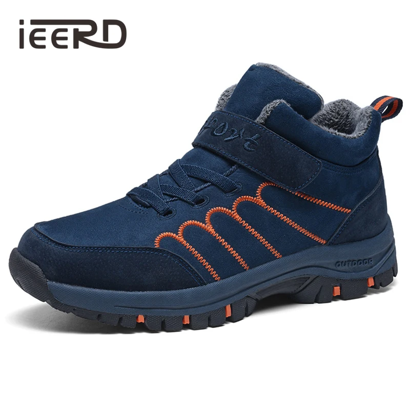 Good Deal Men's Boots Shoes Large-Size Winter Sneakers Suede Ankle Men/women IEERD with Fur Keep-Warm 1005001620146148