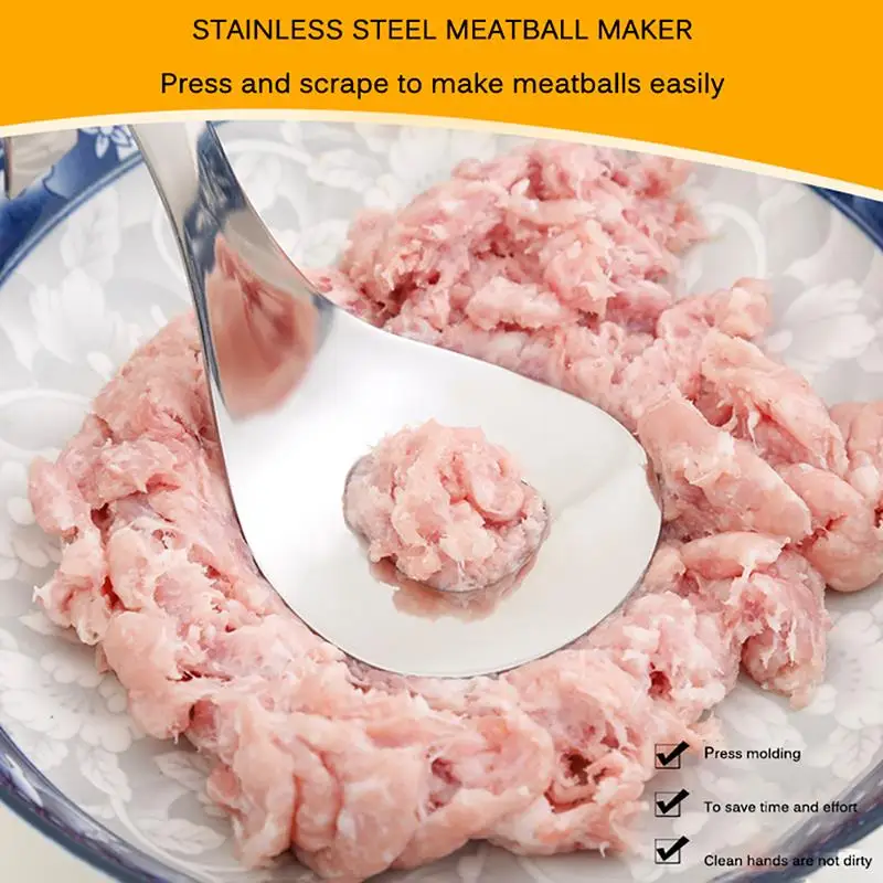 Non-Stick Creative Meatball Maker Spoon Meat Baller With Elliptical Leakage Hole Meat Ball Mold Kitchen Utensil Gadget Meat Tool