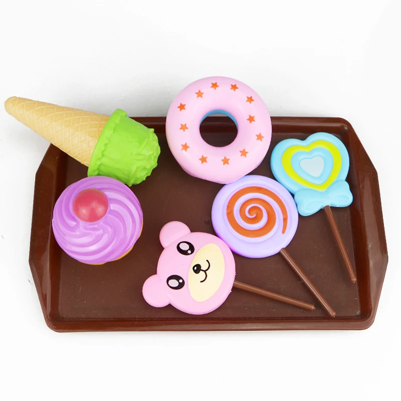 Kawaii Children's Kitchen Toys Plastic Simulation Food Cake Ice Cream Dessert Pretend Play Early Education Toy For kids Gift