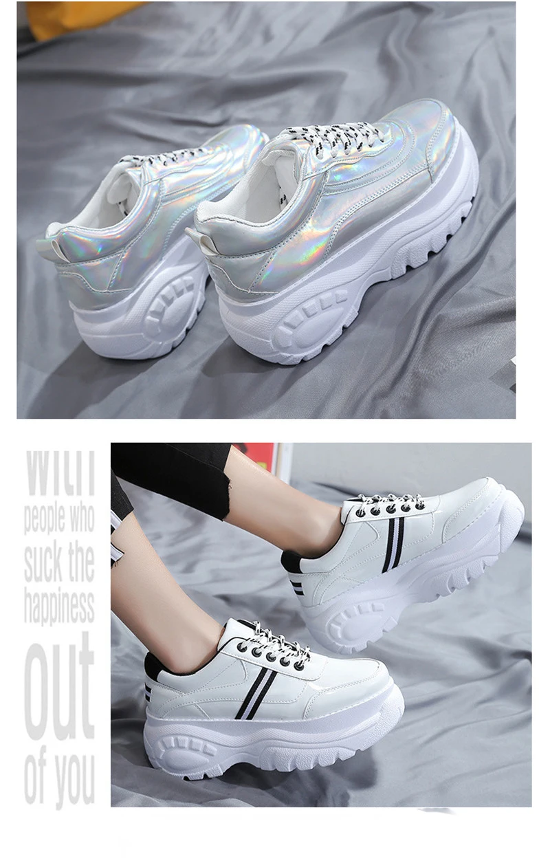 HOVINGE/весенние модные кроссовки на платформе; Женская обувь в повседневном стиле; белые туфли
